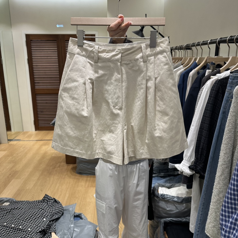 GILLI韓國東大門代購女裝新品職業休閑推薦時尚人氣短褲亞麻GILLI短褲圖色1