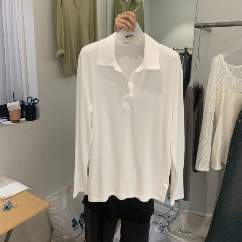 AUBE韓國代購女士新品推薦熱賣時尚人氣休閑26春夏長袖T恤AUBE長袖T恤圖色2