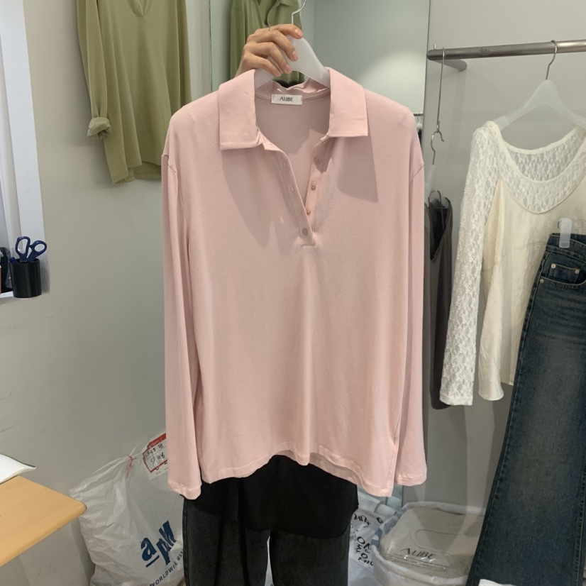 AUBE韓國代購女士新品推薦熱賣時尚人氣休閑26春夏長袖T恤AUBE長袖T恤圖色3