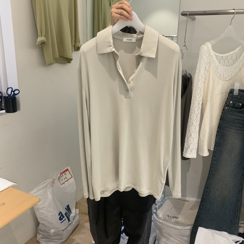 AUBE韓國代購女士新品推薦熱賣時尚人氣休閑26春夏長袖T恤AUBE長袖T恤圖色4