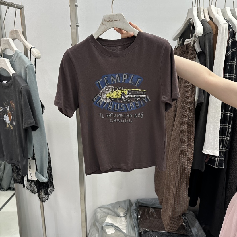 VISUAL SPACE/PAGE92/FLEISCHER韓國直郵實拍女士新品休閑T恤VISUAL SPACE/PAGE92/FLEISCHERT恤圖色2