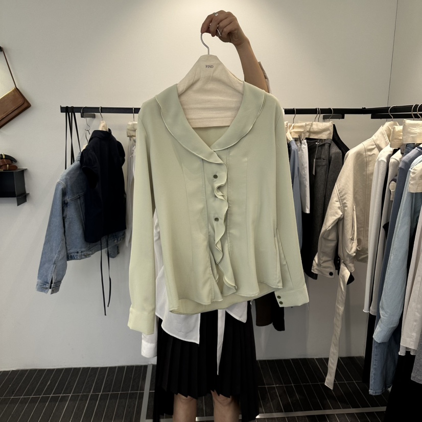 FIND-P韓國代購女士新品人氣真品熱賣時尚26春夏襯衫蕾絲衫FIND-P襯衫/蕾絲衫圖色2