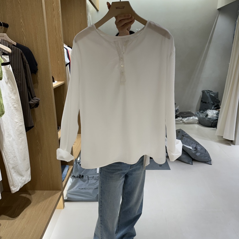 MILLIF韓國直郵女裝新款熱賣職業時尚26春夏人氣襯衫蕾絲衫MILLIF襯衫/蕾絲衫