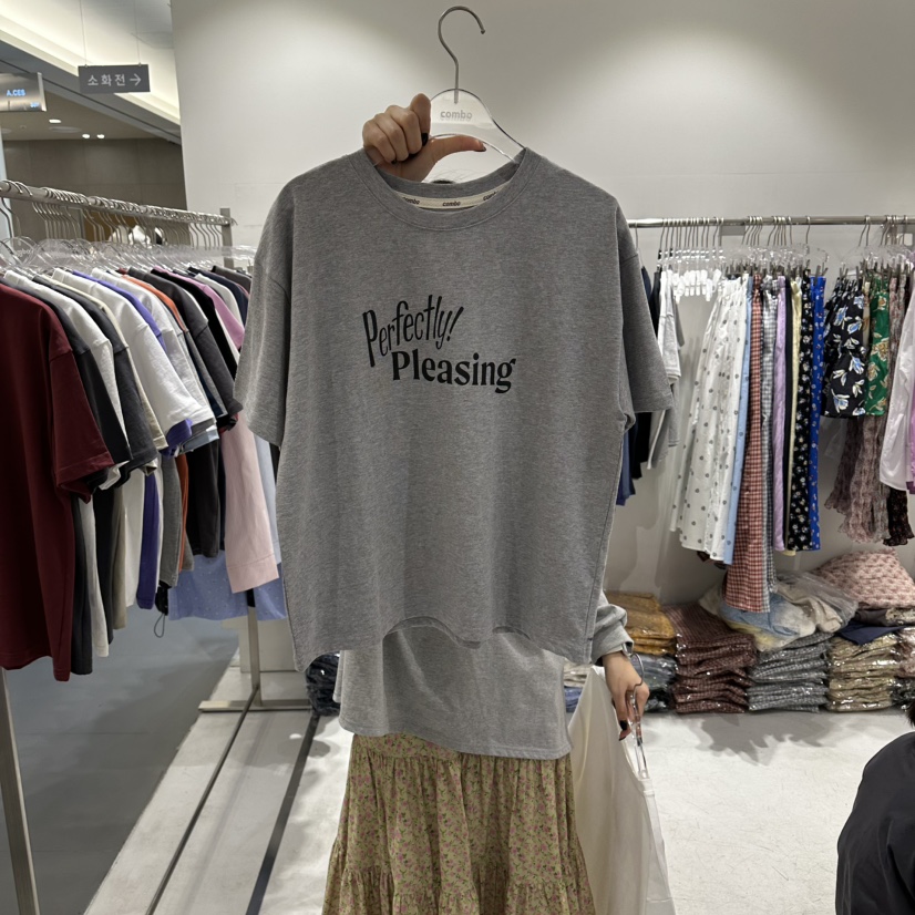 COMBO韓國代購女裝新品時尚職業人氣熱賣26春夏推薦休閑T恤COM_BOT恤圖色2