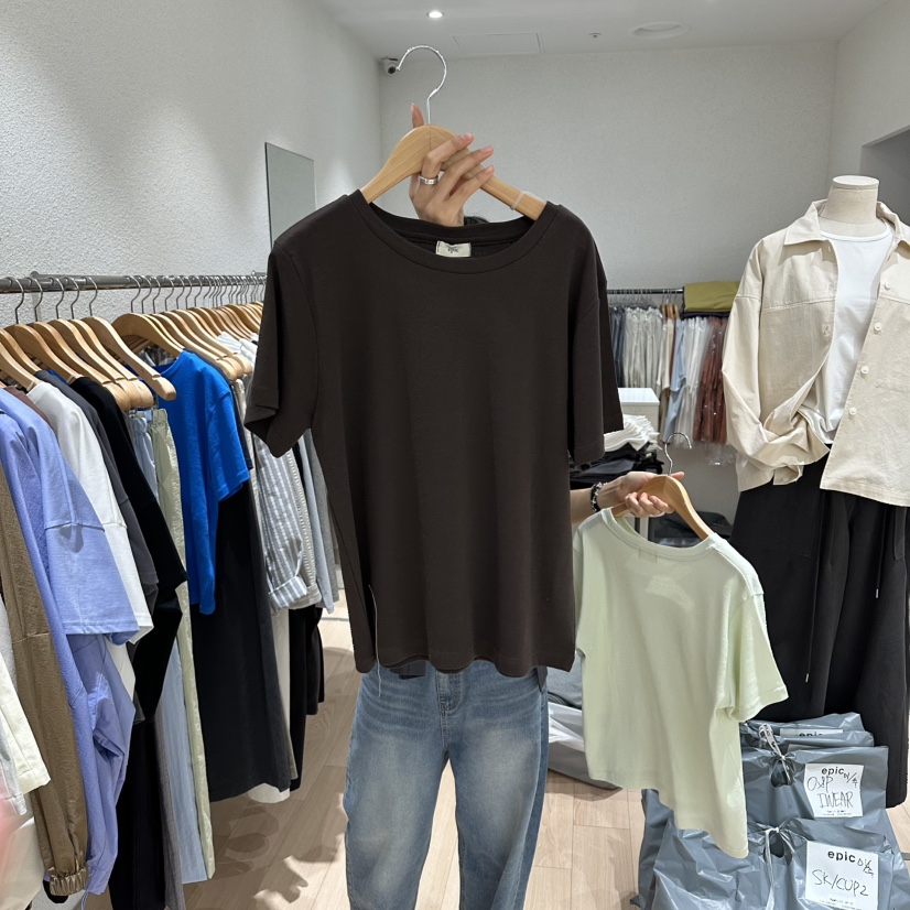 EPIC-S韓國東大門直郵女裝新品時尚休閑職業熱賣推薦T恤EPIC-ST恤圖色3棕色