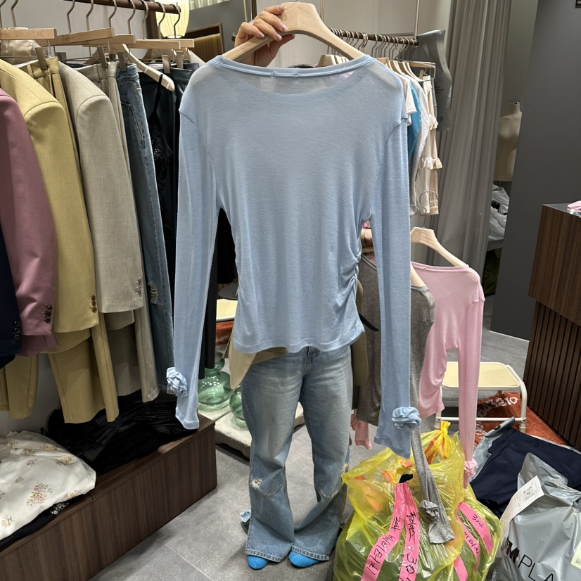 BABYTOUCH韓國直郵實拍女士新品休閑26春夏人氣職業長袖T恤BABYTOUCH長袖T恤