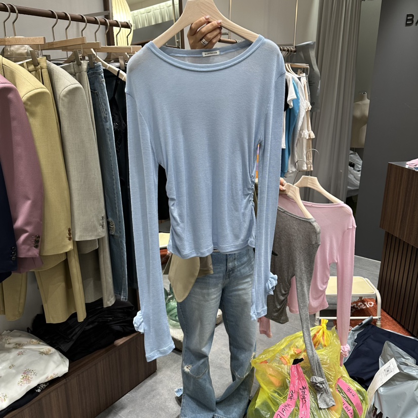 BABYTOUCH韓國直郵實拍女士新品休閑26春夏人氣職業長袖T恤BABYTOUCH長袖T恤圖色3