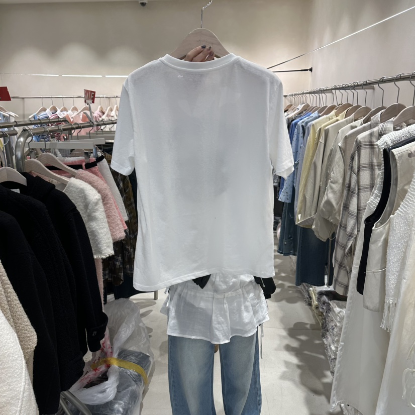 Color B韓國直郵女裝新款熱賣人氣時尚職業26春夏休閑T恤Color BT恤