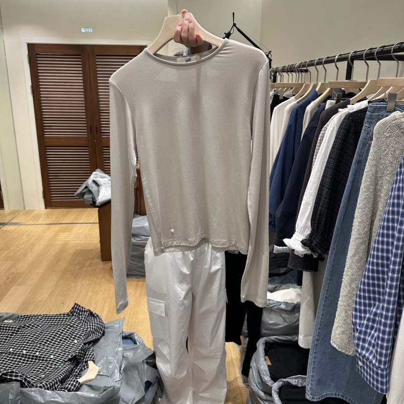 GILLI韓國東大門直郵女士新品推薦人氣職業26春夏長袖T恤GILLI長袖T恤圖色3