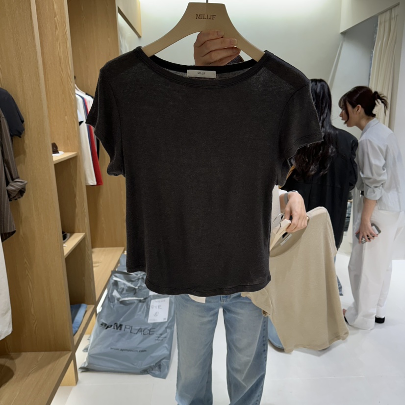 MILLIF東大門直郵女士新品休閑推薦真品26春夏熱賣T恤羊毛MILLIFT恤圖色4
