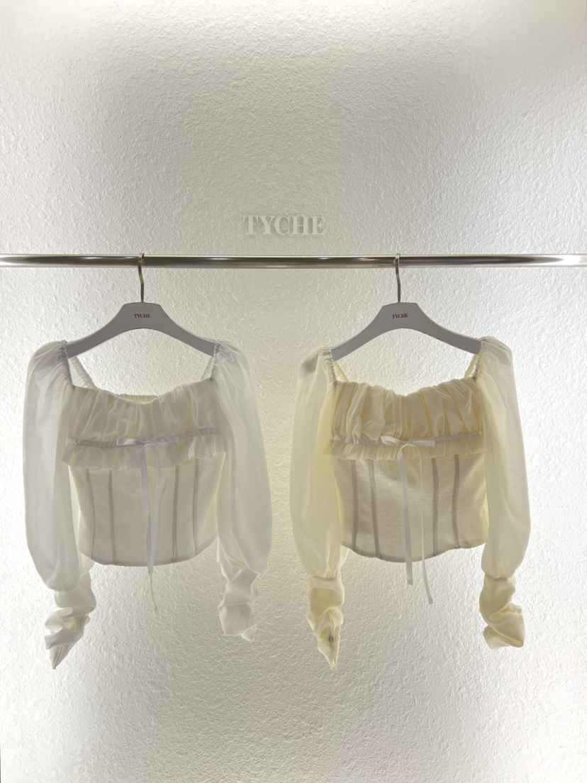 TYCHE韓國直郵女士新款休閑職業26春夏真品人氣襯衫蕾絲衫TYCHE襯衫/蕾絲衫