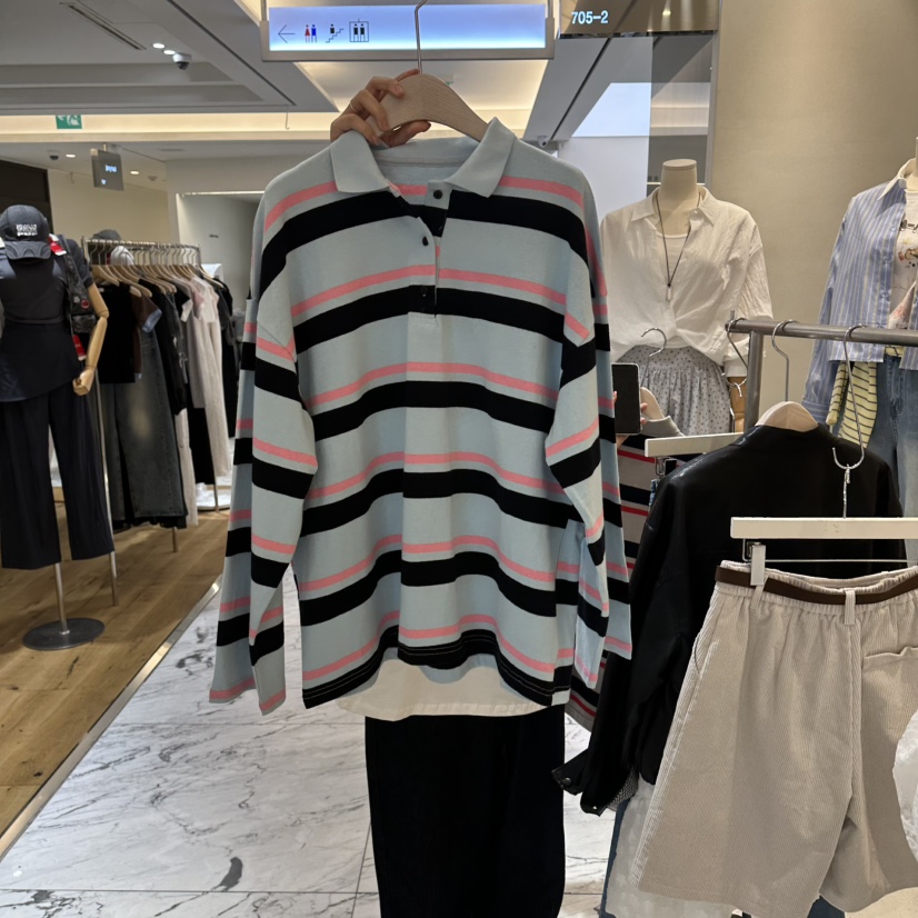 Color B韓國東大門直郵女裝新款時尚熱賣人氣休閑長袖T恤Color B長袖T恤圖色1