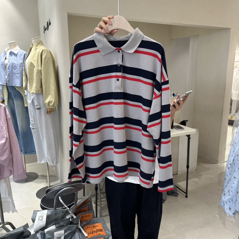 Color B韓國東大門直郵女裝新款時尚熱賣人氣休閑長袖T恤Color B長袖T恤圖色2