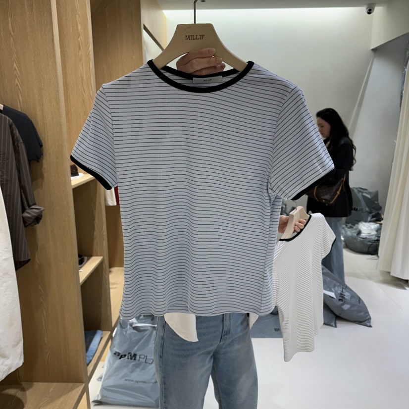 MILLIF韓國直郵女士新品推薦26春夏真品時尚休閑熱賣職業T恤MILLIFT恤圖色2