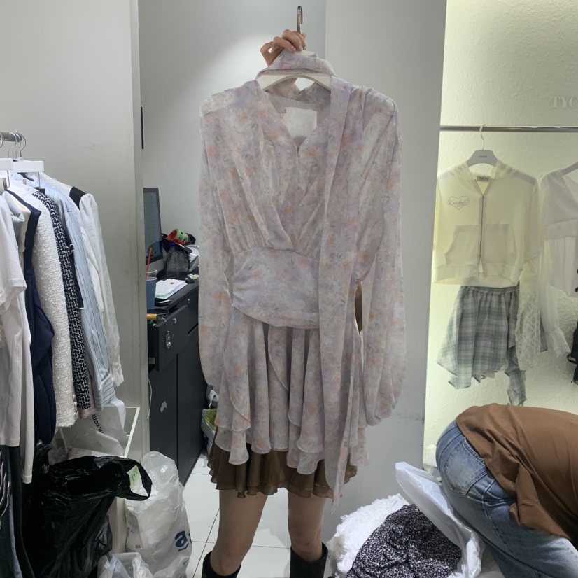 TYCHE韓國直郵女士新款時尚26春夏真品休閑推薦職業連衣裙TYCHE連衣裙圖色2