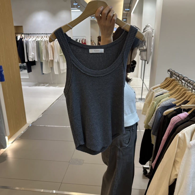 ALEGRE韓國直郵女士新品人氣真品熱賣休閑推薦職業吊帶背心ALEGRE吊帶/背心圖色4墨色