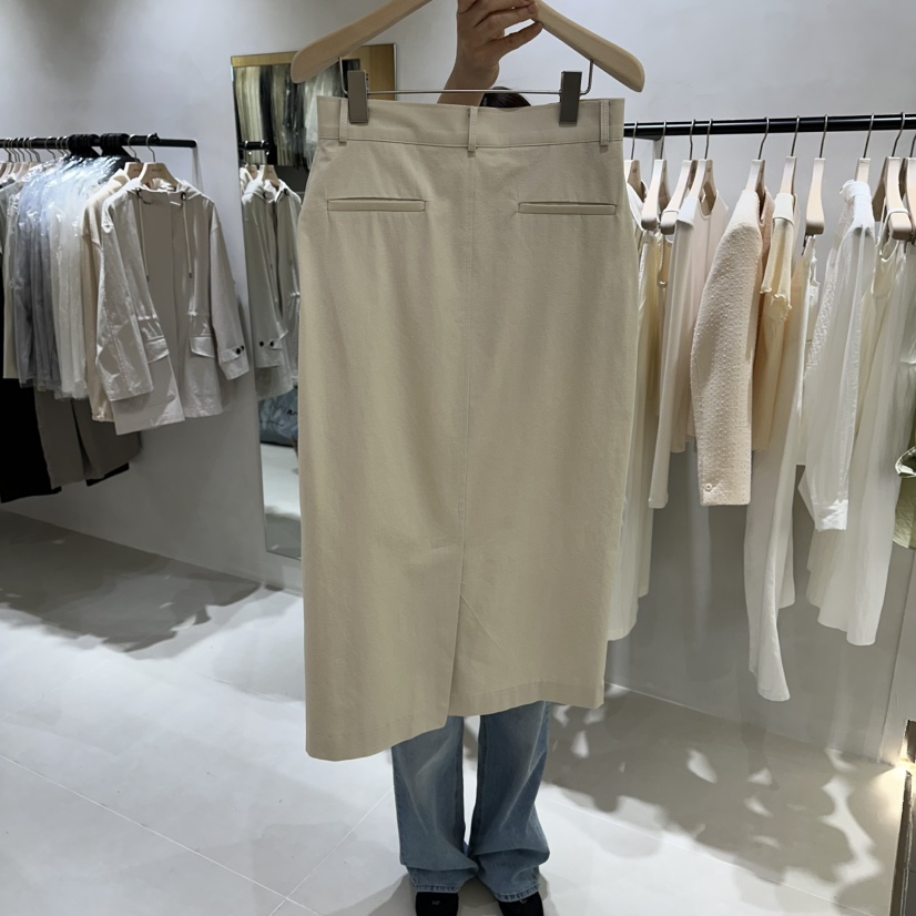 MILLIF韓國代購女士新品職業休閑26春夏真品長裙不含腰帶MILLIF長裙