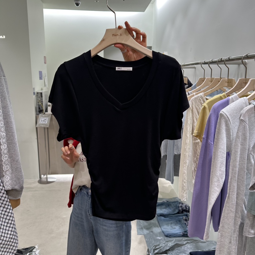 PART3韓國直郵女士新款時尚熱賣職業推薦人氣26春夏T恤褶皺Part.3T恤圖色3