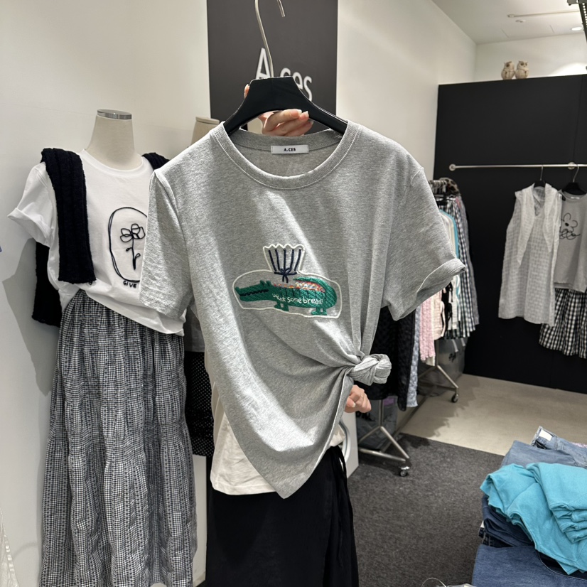 A.CES東大門實拍女裝新款職業時尚真品休閑推薦人氣26春夏T恤A.CEST恤圖色2