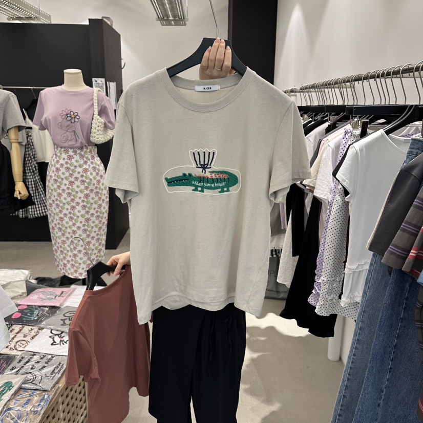 A.CES東大門實拍女裝新款職業時尚真品休閑推薦人氣26春夏T恤A.CEST恤圖色3