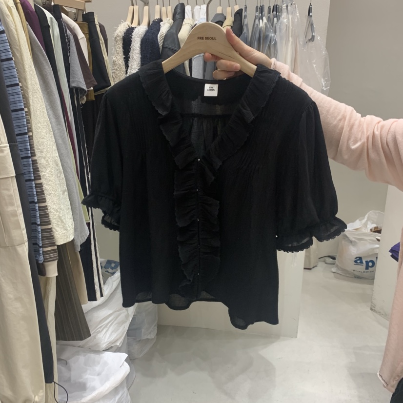 FRE東大門直郵女士新品人氣時尚真品職業推薦26春夏襯衫蕾絲衫FRE SEOUL襯衫/蕾絲衫圖色2