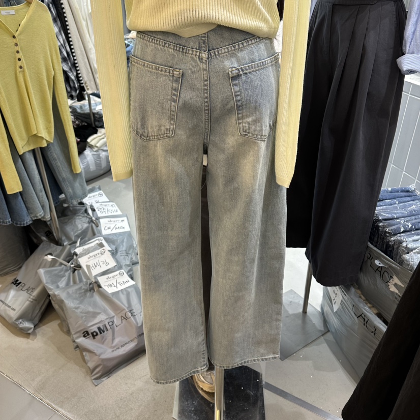 ALEGRE東大門代購女士新品職業熱賣真品推薦人氣牛仔褲破洞ALEGRE牛仔褲