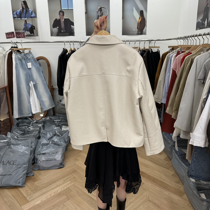 NOWHERE東大門代購女裝新款推薦26春夏熱賣休閑真品夾克紐扣NOWHERE夾克