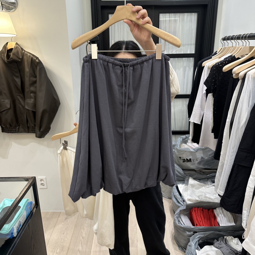 NOTTINGHAM/AVECNOUS/MODEST東大門代購女士新款時尚半身裙中短裙NOTTINGHAM/AVECNOUS/MODEST半身裙/中短裙圖色2墨色