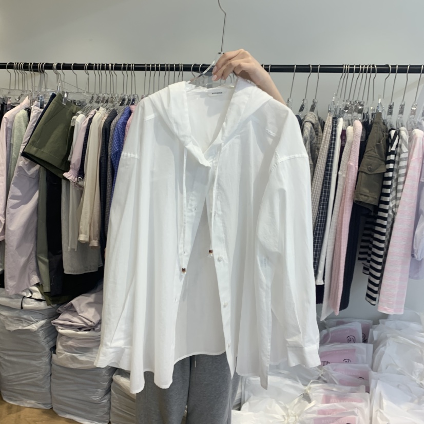 RIVEROOM韓國直郵女裝新款熱賣休閑真品人氣職業襯衫蕾絲衫RIVEROOM襯衫/蕾絲衫圖色4