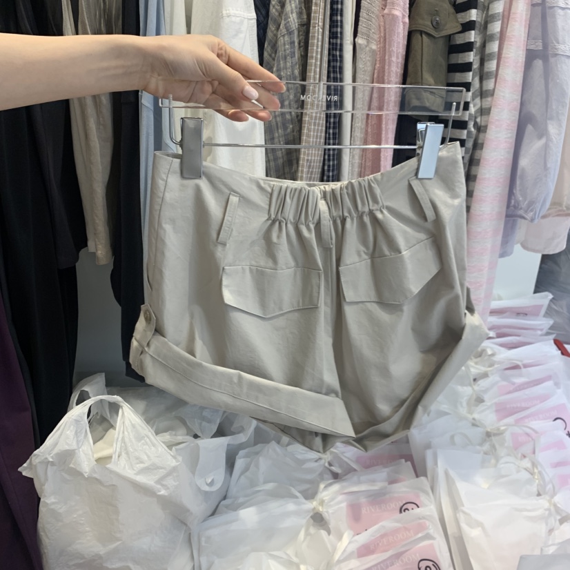 RIVEROOM韓國代購女裝新款休閑熱賣26春夏職業真品推薦短褲RIVEROOM短褲
