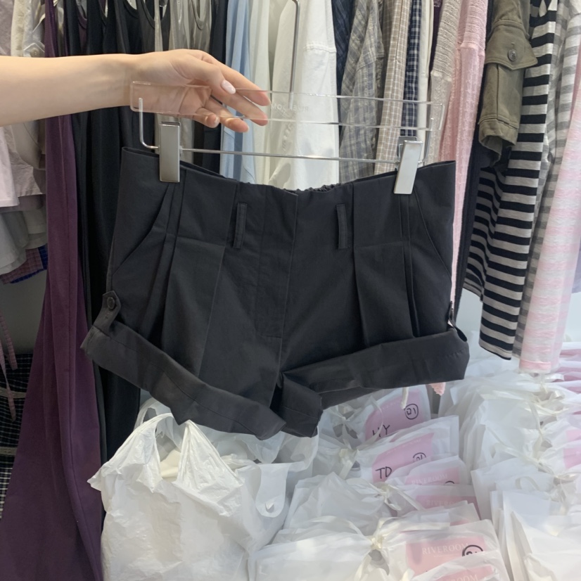RIVEROOM韓國代購女裝新款休閑熱賣26春夏職業真品推薦短褲RIVEROOM短褲圖色2