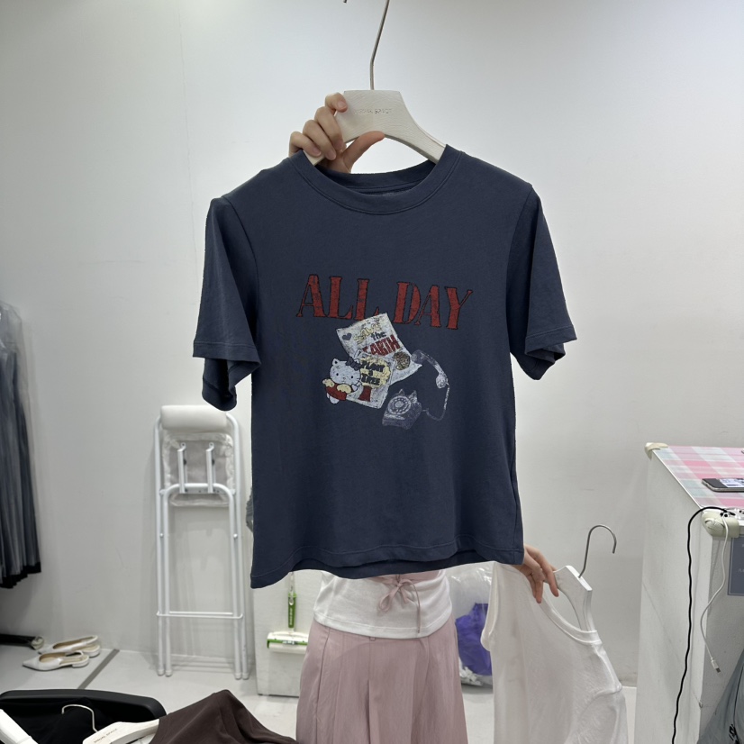 VISUAL SPACE/PAGE92/FLEISCHER韓國代購女士新款26春夏T恤VISUAL SPACE/PAGE92/FLEISCHERT恤圖色2