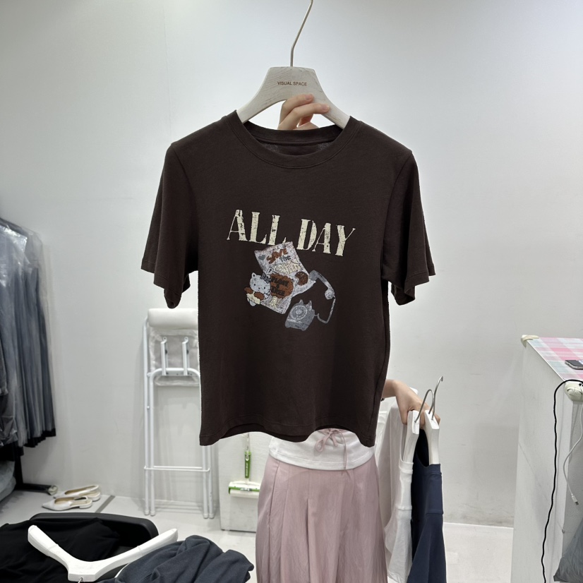 VISUAL SPACE/PAGE92/FLEISCHER韓國代購女士新款26春夏T恤VISUAL SPACE/PAGE92/FLEISCHERT恤圖色3