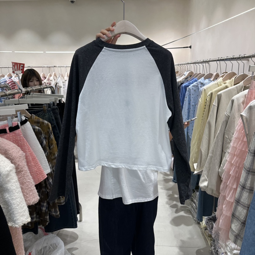 Color B東大門直郵女士新品真品休閑人氣熱賣推薦長袖T恤Color B長袖T恤