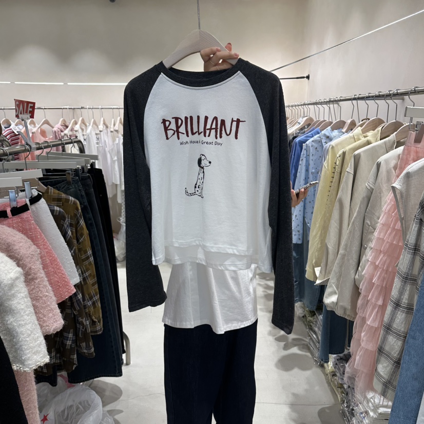 Color B東大門直郵女士新品真品休閑人氣熱賣推薦長袖T恤Color B長袖T恤圖色1