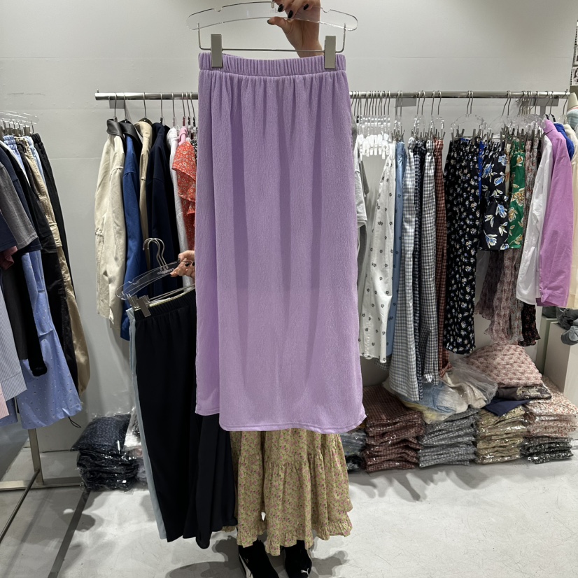 COMBO東大門直郵女士新款26春夏時尚人氣熱賣真品長裙褶裥COM_BO長裙圖色1