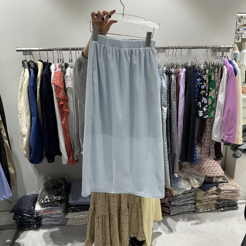 COMBO東大門直郵女士新款26春夏時尚人氣熱賣真品長裙褶裥COM_BO長裙圖色3