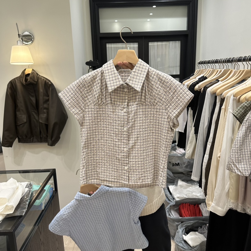 NOTTINGHAM/AVECNOUS/MODEST韓國直郵女士新品職業襯衫蕾絲衫格紋褶皺NOTTINGHAM/AVECNOUS/MODEST襯衫/蕾絲衫圖色2