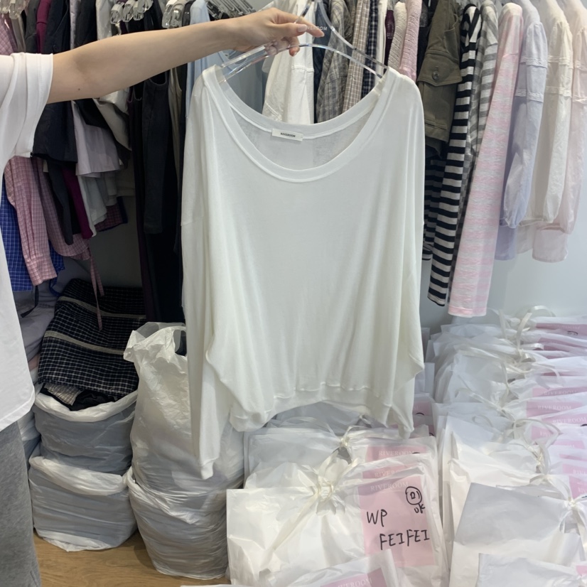 RIVEROOM東大門直郵女士新品人氣26春夏真品職業時尚長袖T恤RIVEROOM長袖T恤圖色1