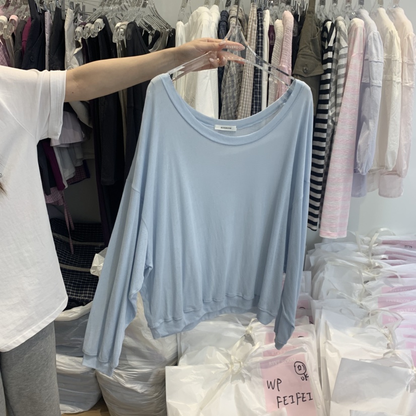 RIVEROOM東大門直郵女士新品人氣26春夏真品職業時尚長袖T恤RIVEROOM長袖T恤圖色2