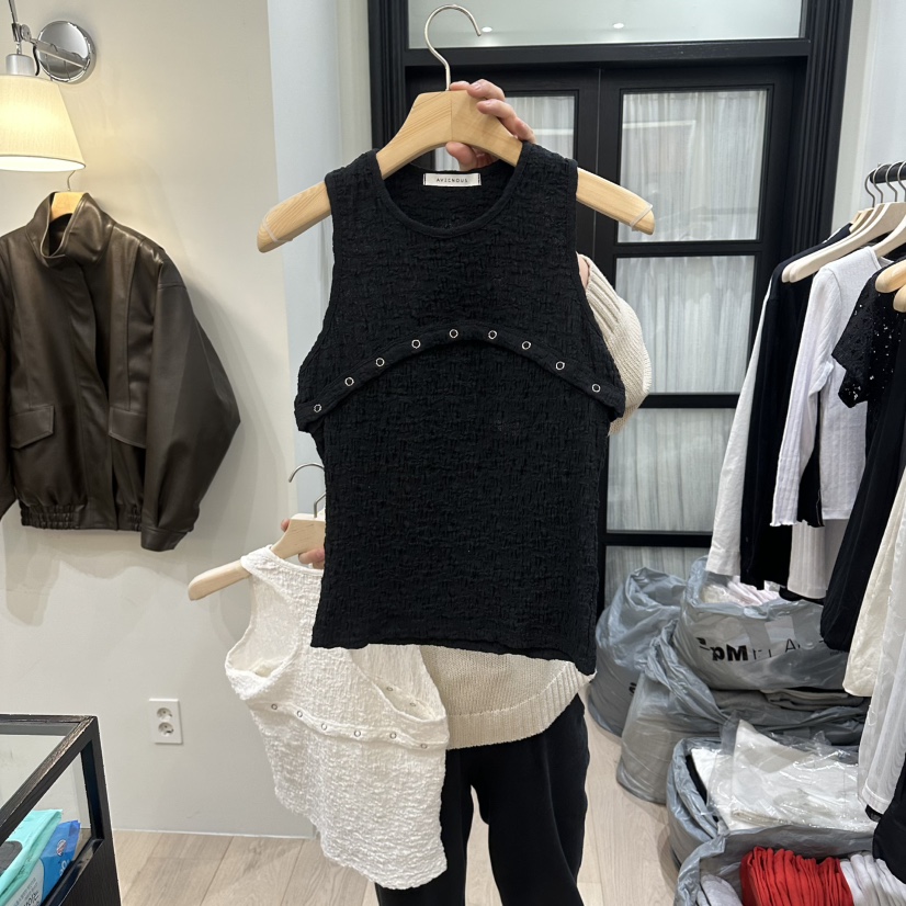 NOTTINGHAM/AVECNOUS/MODEST東大門直郵女裝新款職業吊帶背心鏤空NOTTINGHAM/AVECNOUS/MODEST吊帶/背心圖色2