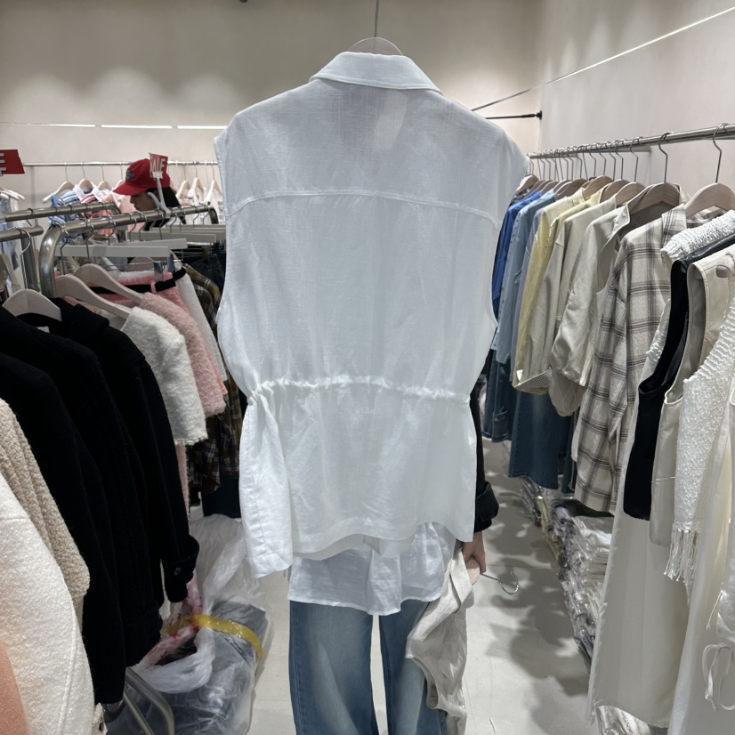 Color B東大門實拍女裝新品26春夏職業時尚人氣馬甲亞麻布Color B馬甲