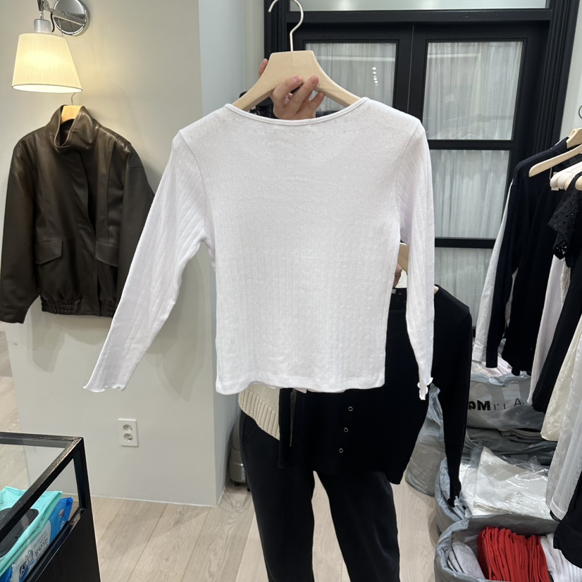 NOTTINGHAM/AVECNOUS/MODEST東大門直郵女裝新品熱賣長袖T恤蕾絲NOTTINGHAM/AVECNOUS/MODEST長袖T恤