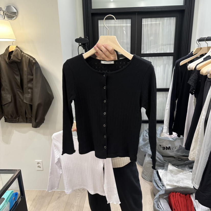 NOTTINGHAM/AVECNOUS/MODEST東大門直郵女裝新品熱賣長袖T恤蕾絲NOTTINGHAM/AVECNOUS/MODEST長袖T恤圖色2