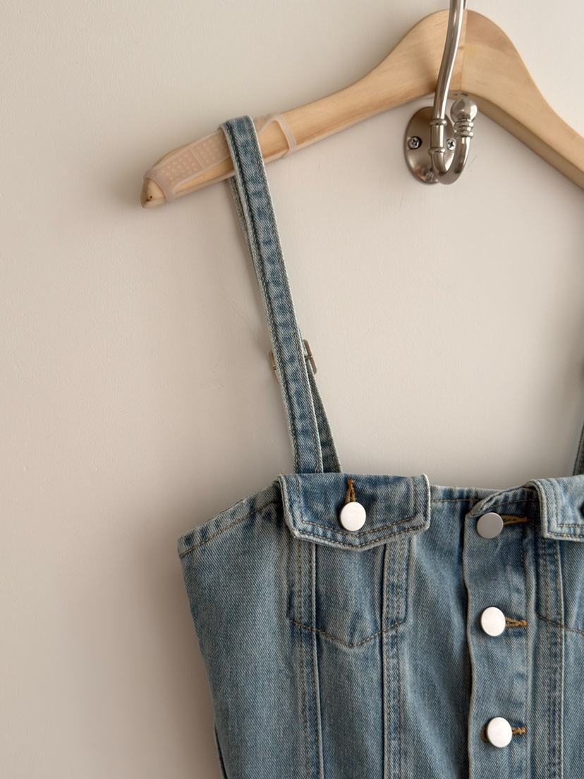 JOURNEY韓國代購女士新品職業人氣時尚休閑背帶褲水洗牛仔布JOURNEY背帶褲