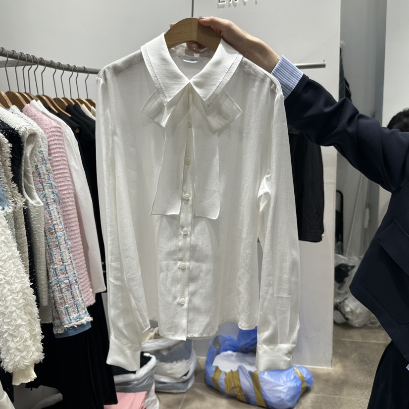 ENVY韓國直郵女裝新品26春夏職業推薦真品時尚襯衫蕾絲衫ENVY襯衫/蕾絲衫圖色1