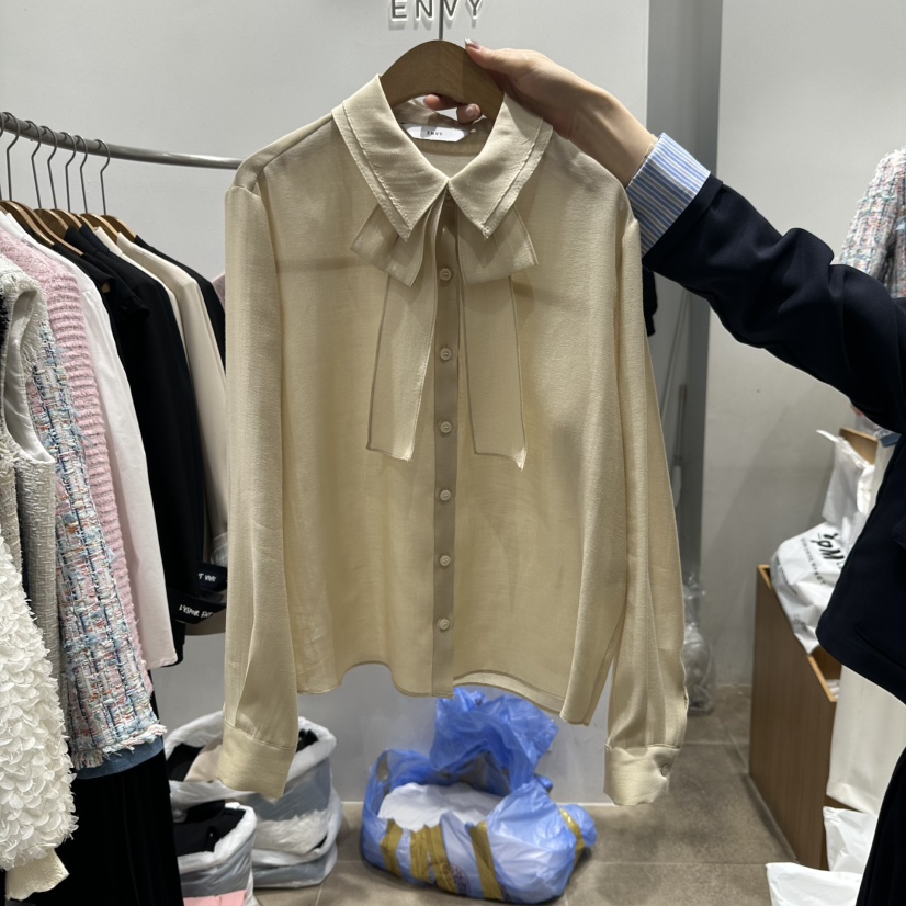 ENVY韓國直郵女裝新品26春夏職業推薦真品時尚襯衫蕾絲衫ENVY襯衫/蕾絲衫圖色2