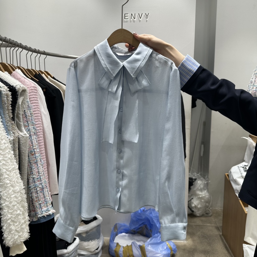 ENVY韓國直郵女裝新品26春夏職業推薦真品時尚襯衫蕾絲衫ENVY襯衫/蕾絲衫圖色3