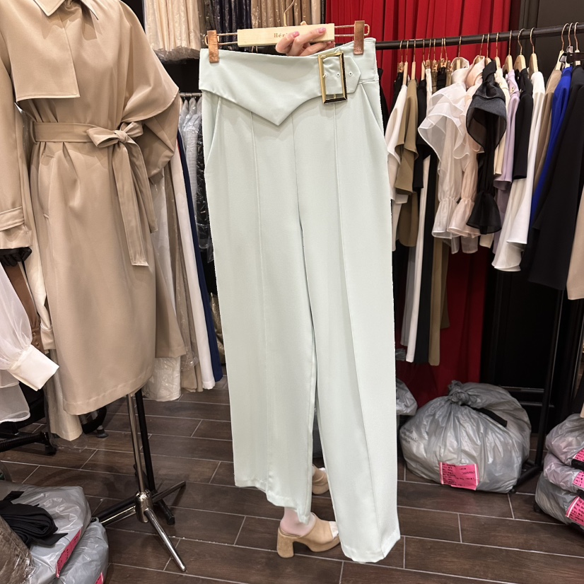 HERISH東大門實拍女士新款職業26春夏熱賣時尚真品休閑褲Herish休閑褲圖色1薄荷