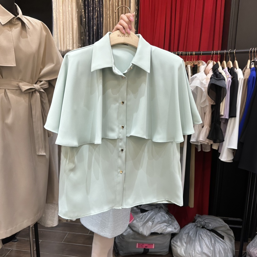 HERISH韓國直郵女士新款人氣26春夏真品推薦時尚襯衫蕾絲衫Herish襯衫/蕾絲衫圖色2薄荷